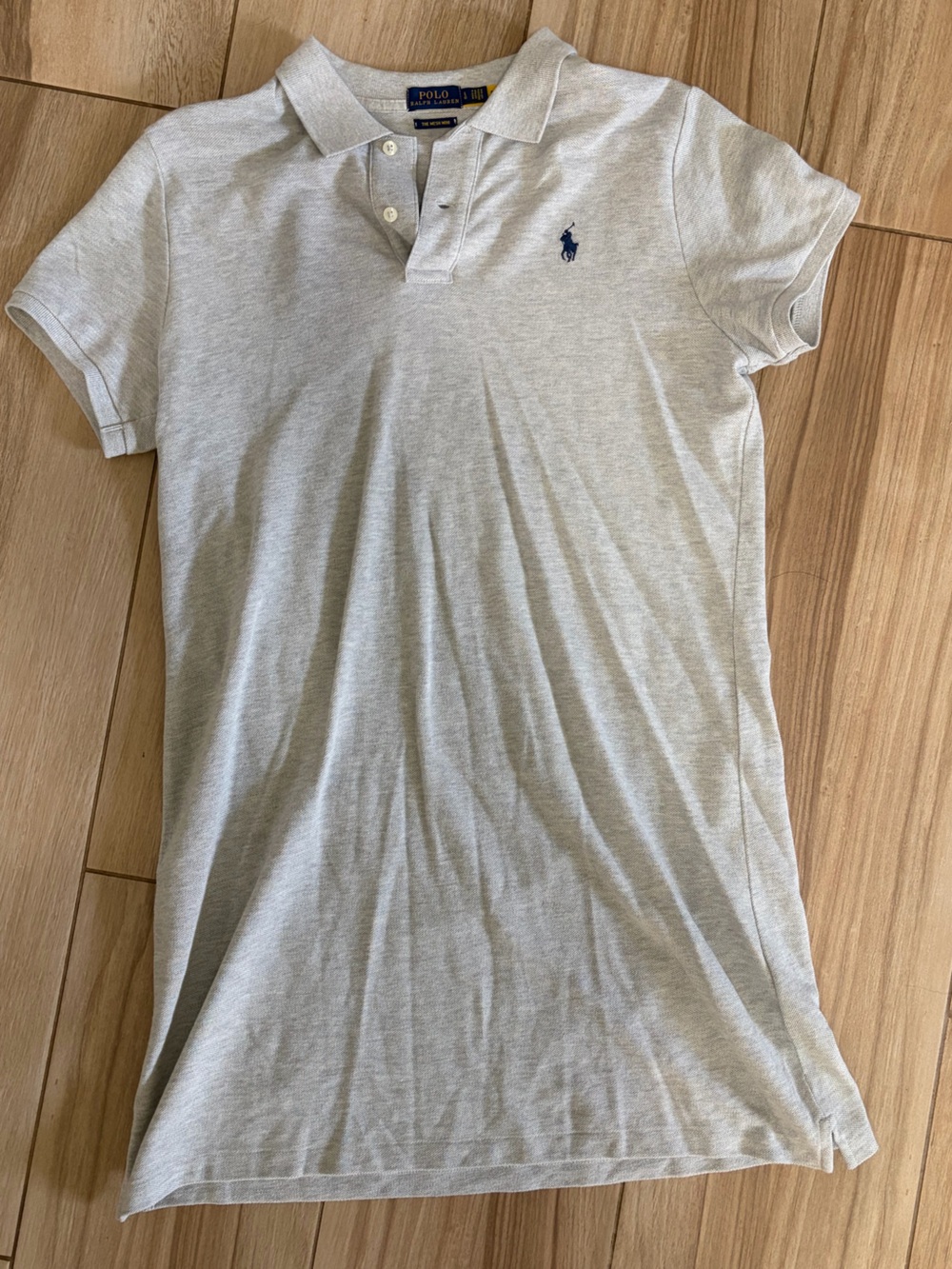NWT Polo Ralph Lauren Grey Cotton Mesh Polo Dress
